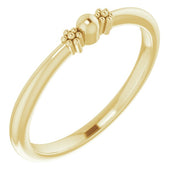 14K Yellow Stackable Bead Ring