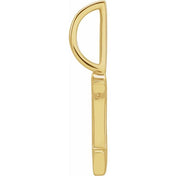 14K Yellow Gothic Initial D Charm/Pendant