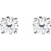 Sterling Silver 4.5 mm Stuller Lab-Grown Moissanite Stud Earrings