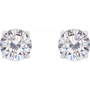 Sterling Silver 5.5 mm Stuller Lab-Grown Moissanite Stud Earrings