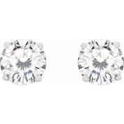 14K White 6.5 mm Stuller Lab-Grown Moissanite Stud Earrings