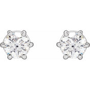 Platinum 1/2 CTW Natural Diamond Stud Earrings