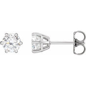 Platinum 1 CTW Natural Diamond Stud Earrings