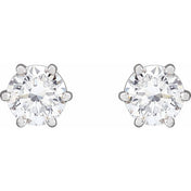 Platinum 1 CTW Natural Diamond Stud Earrings