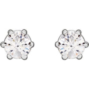 14K White 1/5 CTW Natural Diamond Stud Earrings
