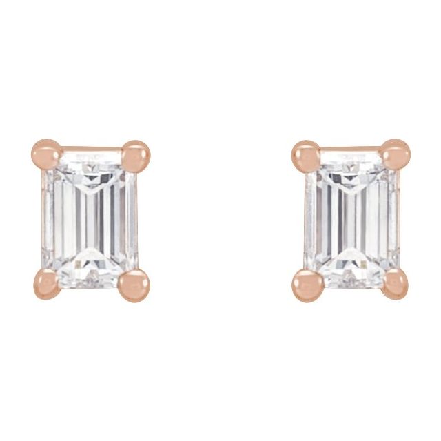 14K Rose .07 CTW Lab-Grown Diamond Stud Earrings