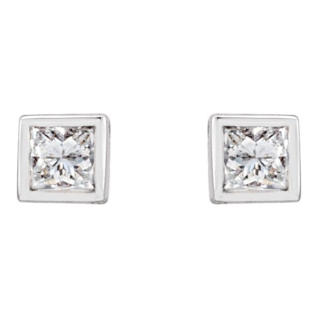 6 CTW Lab-Grown Diamond Bezel Earrings