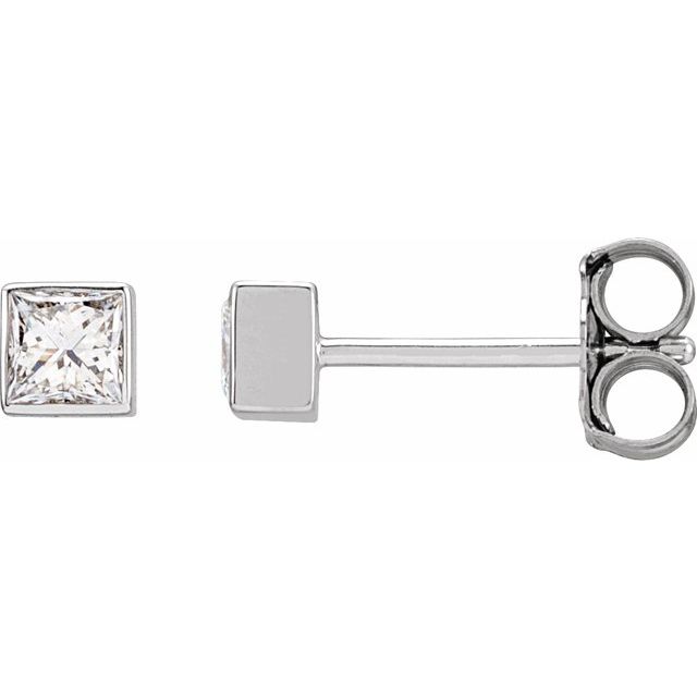 8 CTW Lab-Grown Diamond Bezel-Set Earrings