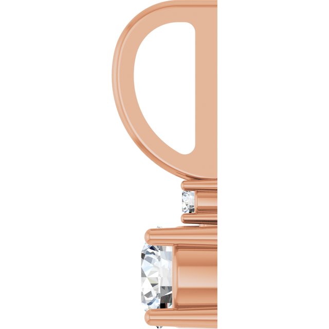 14K Natural Gemstone & .015 CT Natural Diamond Charm/Pendant