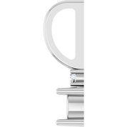 14K White 4 mm Round .015 CT Natural Diamond Semi-Set Charm/Pendant