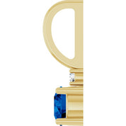 14K Natural Gemstone & .015 CT Natural Diamond Charm/Pendant