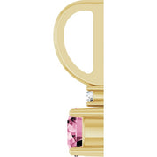 14K Natural Gemstone & .015 CT Natural Diamond Charm/Pendant