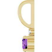 14K Natural Gemstone & .015 CT Natural Diamond Charm/Pendant