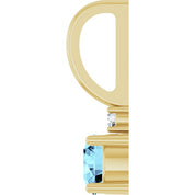 14K Natural Gemstone & .015 CT Natural Diamond Charm/Pendant