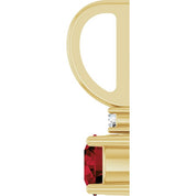 14K Natural Gemstone & .015 CT Natural Diamond Charm/Pendant