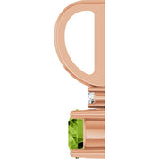 14K Natural Gemstone & .015 CT Natural Diamond Charm/Pendant