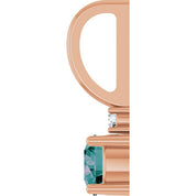 14K Natural Gemstone & .015 CT Natural Diamond Charm/Pendant