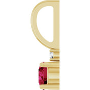14K Natural Gemstone & .015 CT Natural Diamond Charm/Pendant