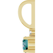 14K Natural Gemstone & .015 CT Natural Diamond Charm/Pendant
