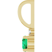 14K Natural Gemstone & .015 CT Natural Diamond Charm/Pendant
