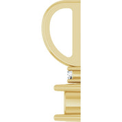 14K Yellow 4 mm Round .015 CT Natural Diamond Semi-Set Charm/Pendant