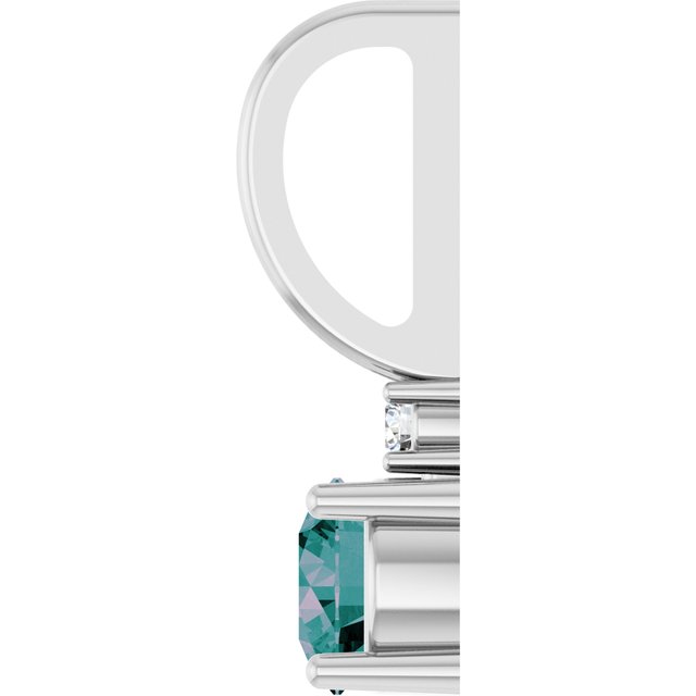 14K Natural Gemstone & .015 CT Natural Diamond Charm/Pendant
