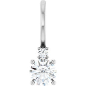 Platinum 1/4 CTW Natural Diamond Charm/Pendant