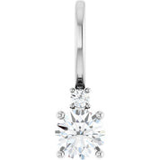 14K Natural Gemstone & .015 CT Natural Diamond Charm/Pendant