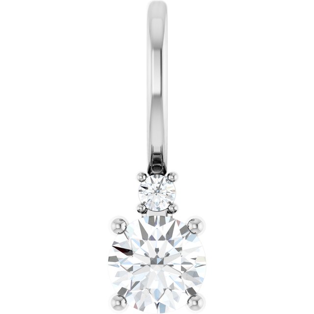14K Natural Gemstone & .015 CT Natural Diamond Charm/Pendant