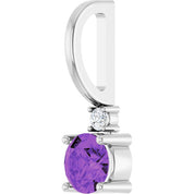 14K Natural Gemstone & .015 CT Natural Diamond Charm/Pendant