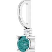 14K Natural Gemstone & .015 CT Natural Diamond Charm/Pendant