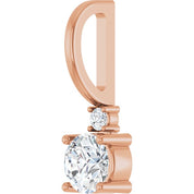 14K Natural Gemstone & .015 CT Natural Diamond Charm/Pendant