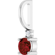 14K Natural Gemstone & .015 CT Natural Diamond Charm/Pendant