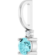 14K Natural Gemstone & .015 CT Natural Diamond Charm/Pendant