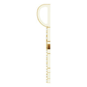14K Yellow 1/8 CTW Natural Diamond "Faith" Charm/Pendant