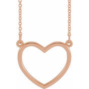 14K Rose Heart 16" Necklace