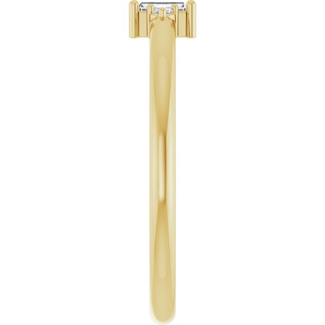 14K Yellow .08 CTW Natural Diamond Stackable Ring