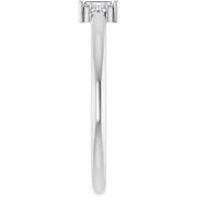 14K White .08 CTW Natural Diamond Stackable Ring