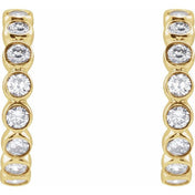 14K Yellow 1/3 CTW Lab-Grown Diamond 11.1 mm Hoop Earrings