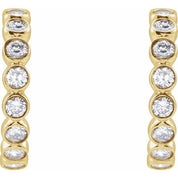 14K Yellow 1/3 CTW Lab-Grown Diamond 11.1 mm Hoop Earrings