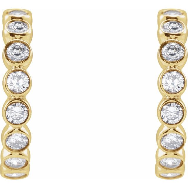3 CTW Lab-Grown Diamond 11.1 mm Hoop Earrings