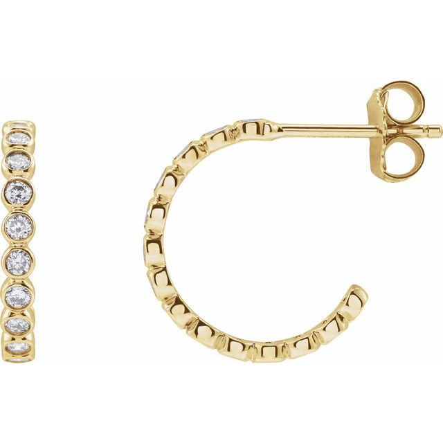 8 CTW Lab-Grown Diamond 14 mm Hoop Earrings