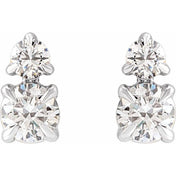 14K White 1/2 CTW Lab-Grown Diamond Earrings