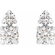 14K White 1/2 CTW Lab-Grown Diamond Earrings