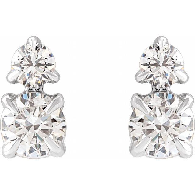 2 CTW Lab-Grown Diamond Earrings
