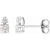 14K White 1/2 CTW Lab-Grown Diamond Earrings
