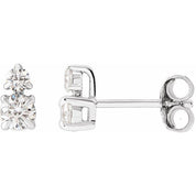 14K White 1/2 CTW Lab-Grown Diamond Earrings