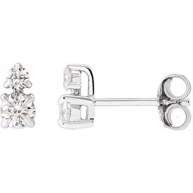 2 CTW Lab-Grown Diamond Earrings