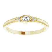 14K Yellow .07 CTW Natural Diamond Stackable Ring