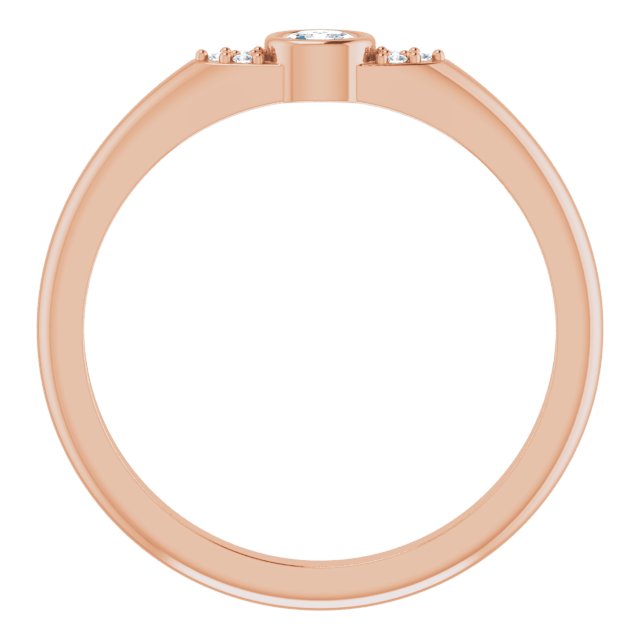 14K Rose .07 CTW Natural Diamond Stackable Ring